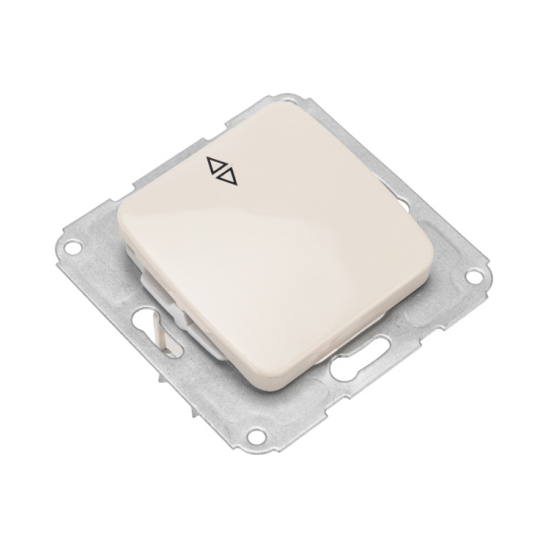 DEA Выключатель (переключатель) 1кл прох. с/у 10А мех. бежевый KRANZ