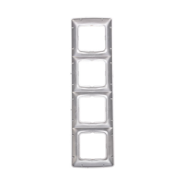 DEA Рамка 4-я горизонтальная Серебряный металлик KRANZ 