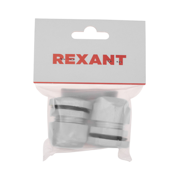 Кабельный ввод PG-21 (13-18мм) серый, комплект (2 шт/уп) REXANT