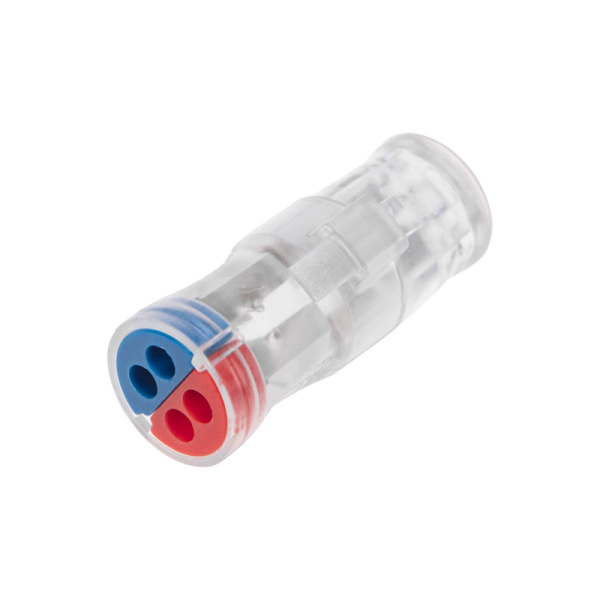 Экспресс-клемма СМК 2273-2x2R проходная разъемная 2 полюса 2х2-проводная 0,5-2,5мм² (50 шт/уп) REXANT