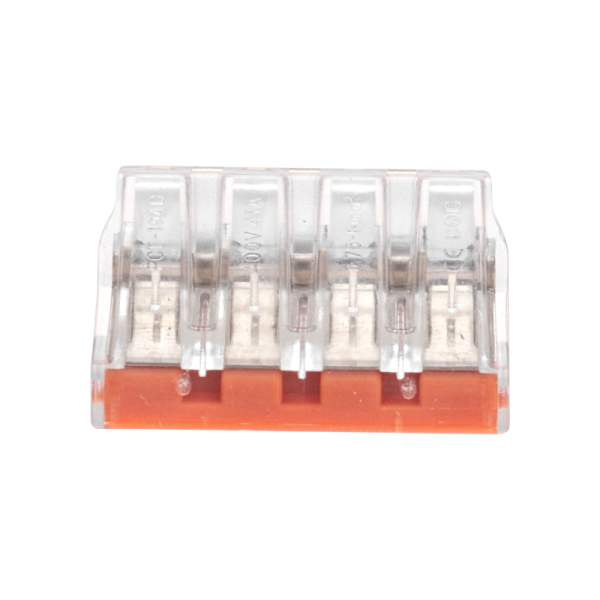 Экспресс-клемма СМК 773-174 с пастой, 4-проводная 0,75-6 мм² (50 шт/уп) REXANT