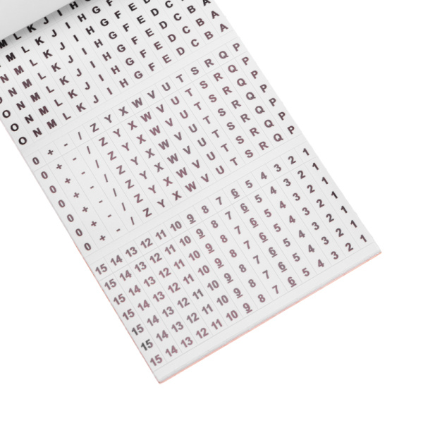 Маркеры самоклеящиеся МС-2 (цифры от 0 до 15, буквы A-Z, знаки +, -, /) REXANT