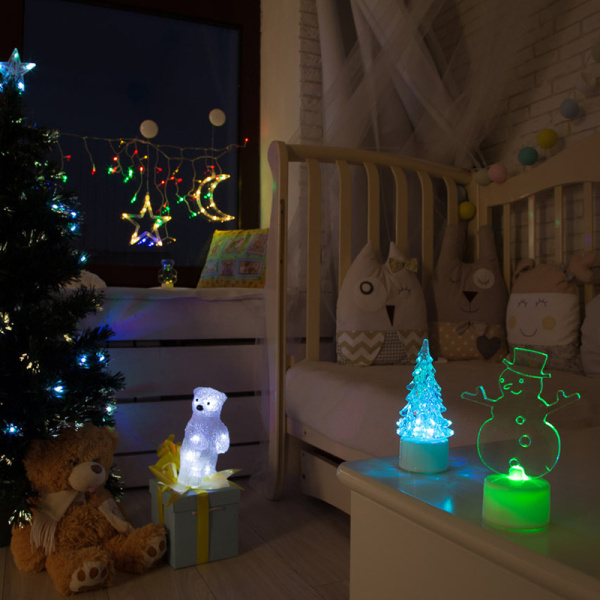 Фигура светодиодная на подставке Елочка маленькая, RGB