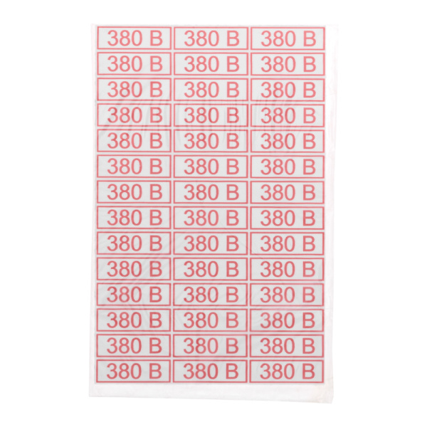 Наклейка знак электробезопасности «380 В»10х30мм (42 шт. на листе, 5 листов) REXANT