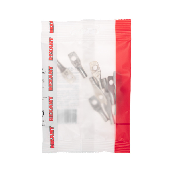 Наконечник медный луженый ТМЛ 6–5–4 (6мм² - Ø5мм) ГОСТ 7386-80 (в упак. 10 шт.) REXANT