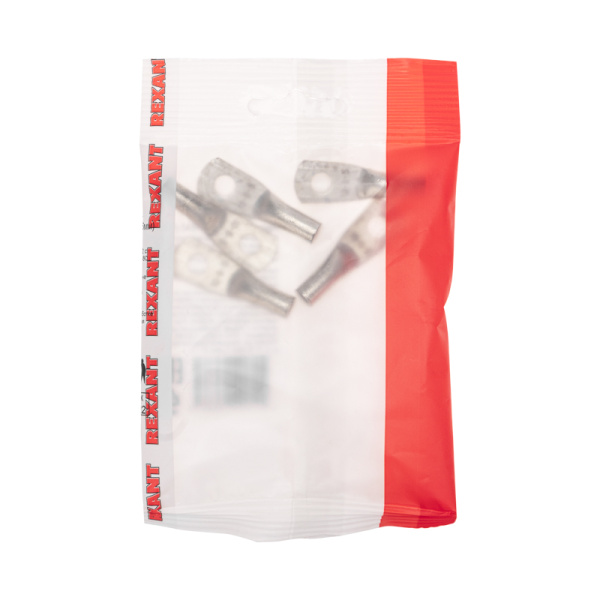 Наконечник медный луженый ТМЛ 10–6–5 (10мм² - Ø6мм) ГОСТ 7386-80 (в упак. 5 шт.) REXANT