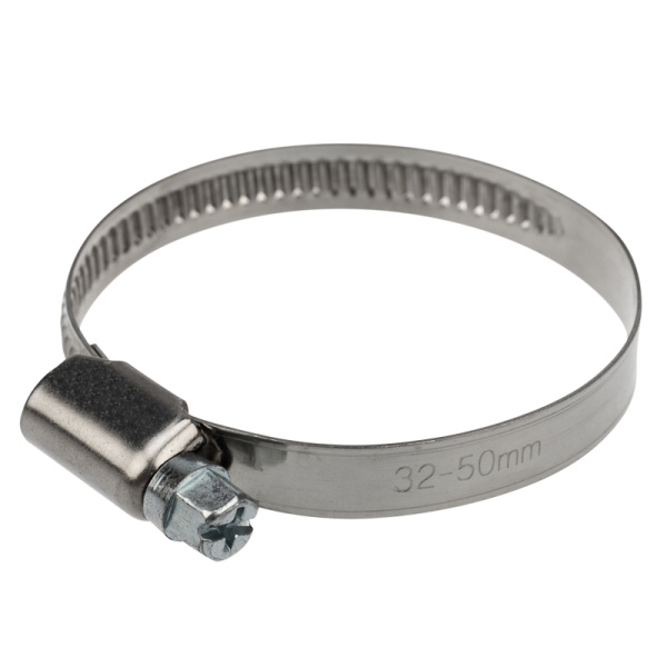 Хомут червячный 32-50-0,7 мм, (упак. 50 шт)  REXANT