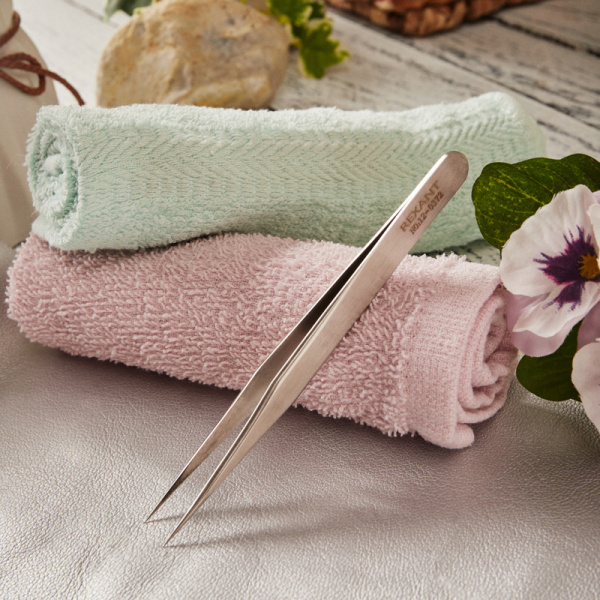 Пинцет прямой с острыми кончиками 125мм (блистер) REXANT