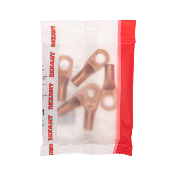 Наконечник медный ТМ 25–10–8 (25мм² - Ø 10мм) (в упак. 5 шт.) REXANT