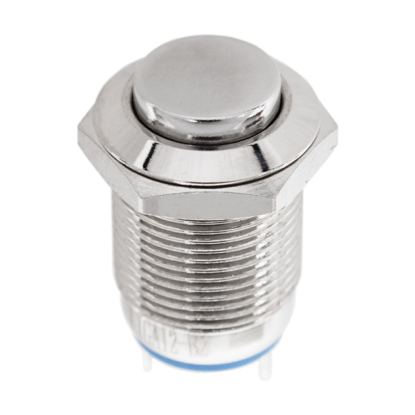 Кнопка антивандальная Ø12 Б/Фикс (2с) OFF-(ON) выпуклая (A12-B2) REXANT (в упак. 1шт.)