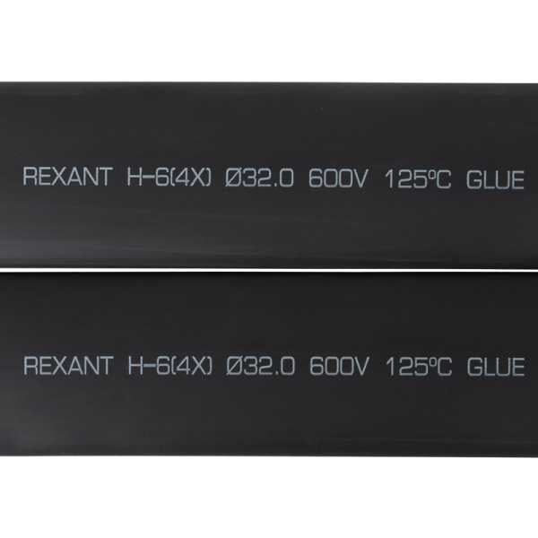 Трубка термоусаживаемая СТТК (4:1) двустенная клеевая 32,0/8,0мм, черная, упаковка 5 шт. по 1м REXANT