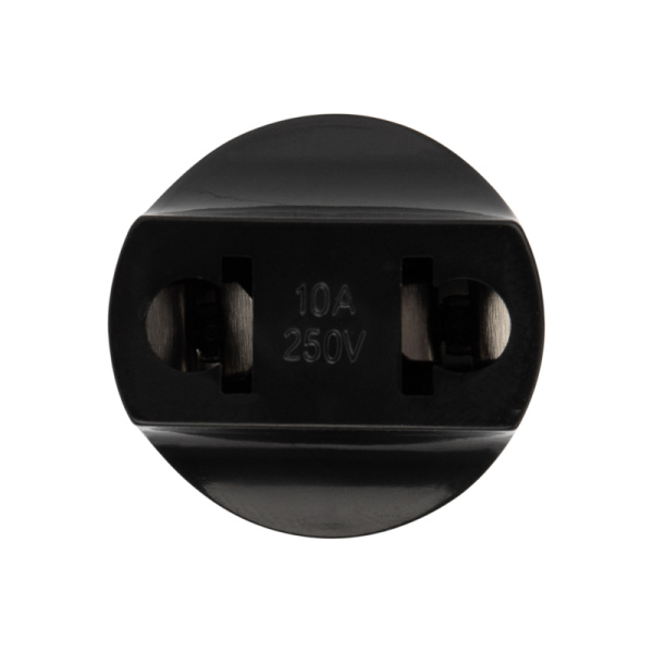 Адаптер сетевой (переходник) с Евро А/F на вилку С1 CEE 7/2 "ПИТЕР" 6А б/з черный PROCONNECT (пакет БОПП 1 шт/уп.)