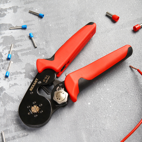 Кримпер REXANT HT 10-6 для обжима штыревых наконечников 0.08-10.0 мм² с регулятором прижимного усилия