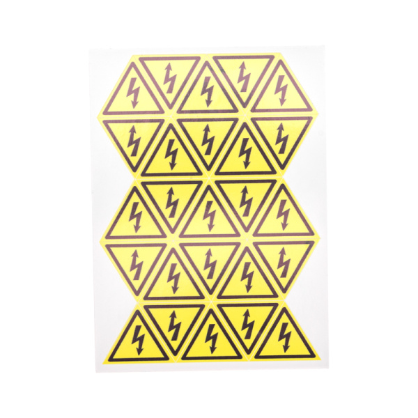 Наклейка знак электробезопасности «Опасность поражения электротоком» 25х25х25мм 100 шт. REXANT