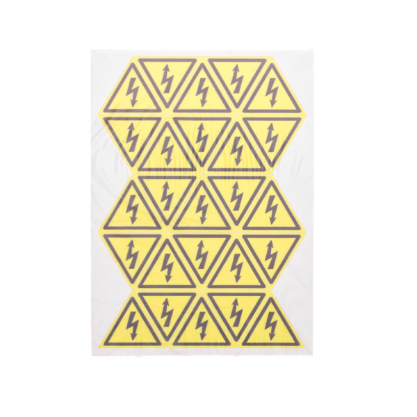 Наклейка знак электробезопасности «Опасность поражения электротоком» 25х25х25мм 100 шт. REXANT