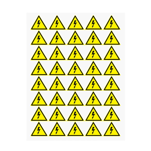 Наклейка знак электробезопасности «Опасность поражения электротоком» 50х50х50мм 50 шт. REXANT