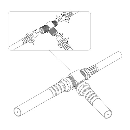 Переходник соединитель, x3 гнезда F PROconnect