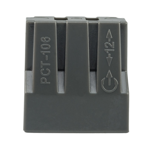 Экспресс-клемма с пастой СМК 773-306, 6-проводная до 2,5 мм², серая (50 шт/уп) REXANT