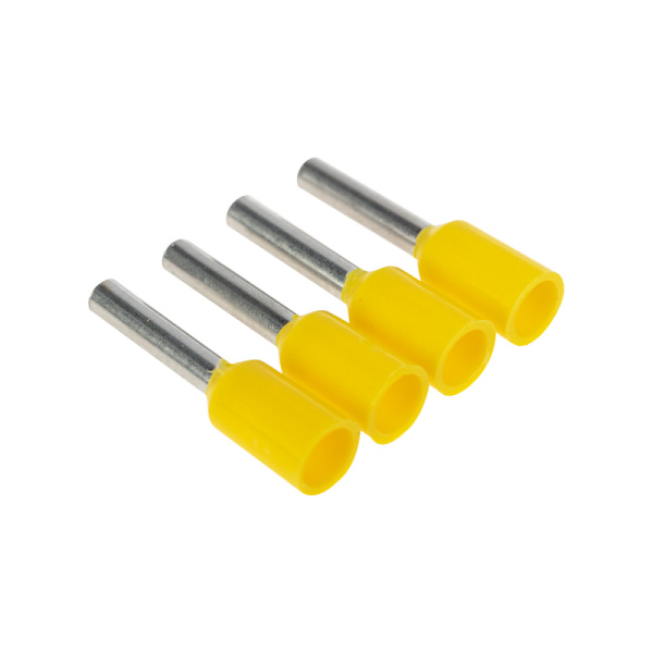 Наконечник штыревой втулочный изолированный F-8 мм 1 мм² (НШВи 1.0-8) желтый REXANT