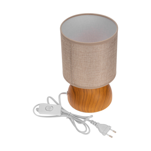 Светильник декоративный настольный Форте, основание под дерево, бежевый абажур, цоколь Е27, 60Вт REXANT