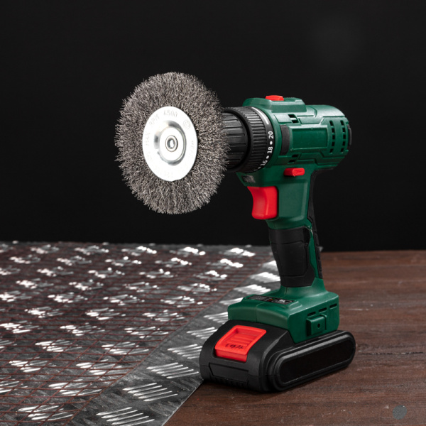 Щетка дисковая для дрели, витая стальная проволока, 100мм KRANZ