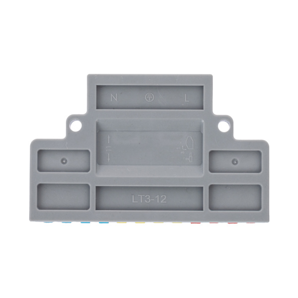 Клемма СМК 3х4 проходная разветвительная 3 полюса, с монтажной площадкой (1 ввод, 4 вывода на полюс) (10 шт/уп) REXANT