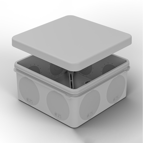 Коробка распаячная для прямого монтажа ОУ, HF, 100х100х50мм, IP67 (мембранные вводы) REXANT