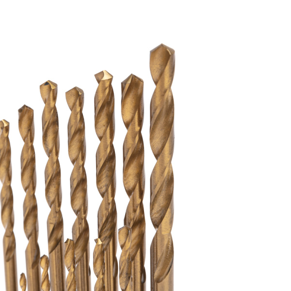 Набор сверл по металлу, 1,5-6,5мм (через 0,5мм, 3,2мм, 4,8мм), HSS, ТИТАН, шестигранный хвостовик, 13 шт. KRANZ