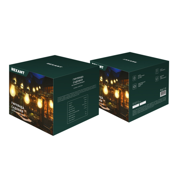 Гирлянда садовая Канэри, 20м, 3000К, встроенный аккумулятор, солнечная панель, коллекция Лондон REXANT