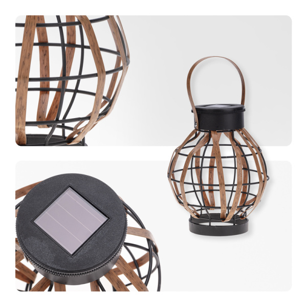 Светильник садовый Бамбук, 18см, 3000К, встроенный аккумулятор, солнечная панель, коллекция Бали REXANT