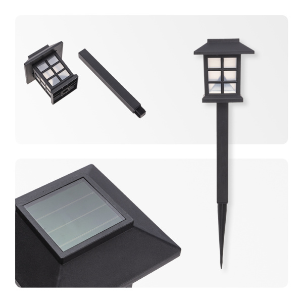 Светильник грунтовый Дуфу, 4000К, встроенный аккумулятор, солнечная панель, коллекция Пекин (комплект 4 шт) REXANT