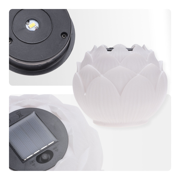 Светильник садовый Лотос, 3000К, 15см, встроенный аккумулятор, солнечная панель, коллекция Пекин REXANT