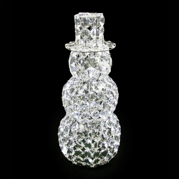 Фигура стеклянная Снеговик 50см, 60 светодиодов, IP44 понижающий трансформатор в комплекте NEON-NIGHT