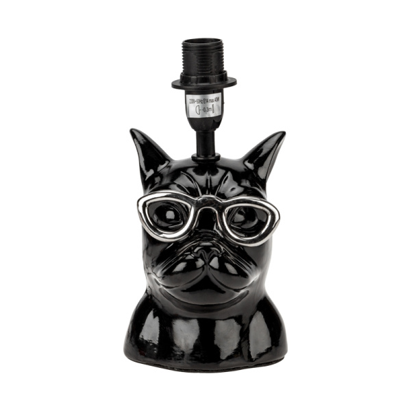 Светильник декоративный настольный МОБИ "Бульдог", с цоколем Е14, 40Вт, цвет черный REXANT