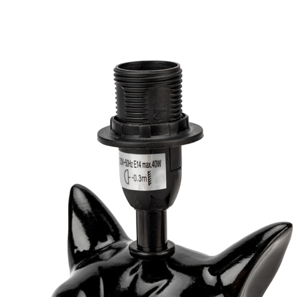 Светильник декоративный настольный МОБИ "Бульдог", с цоколем Е14, 40Вт, цвет черный REXANT