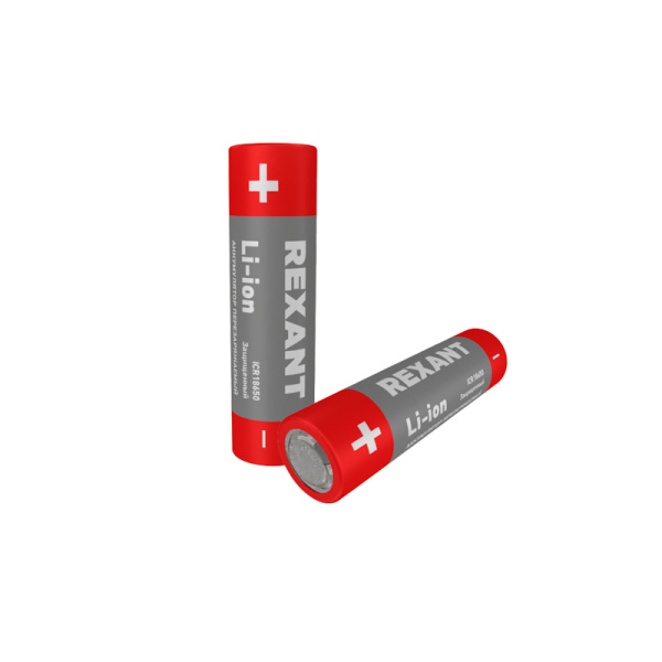 Аккумулятор Li-ion (литий-ион) 18650, 3,7В, 2400мАч, с платой защиты, 2 шт, пластиковая упаковка REXANT