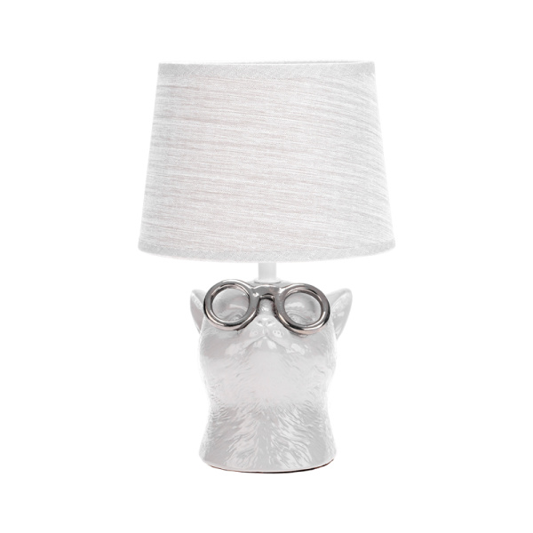 Светильник декоративный "Кот в очках", цоколь Е14, 40Вт, белый REXANT