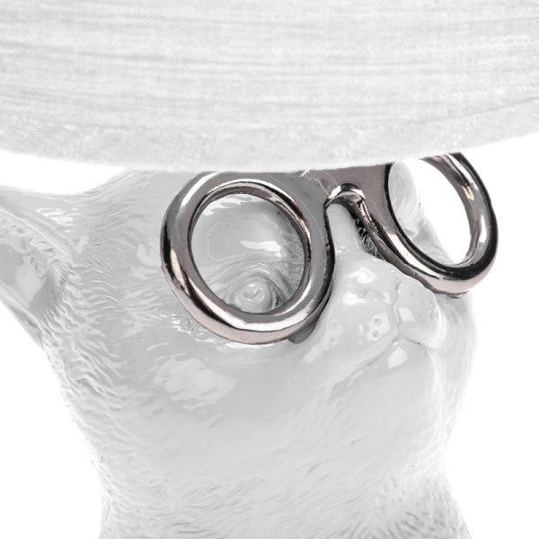 Светильник декоративный "Кот в очках", цоколь Е14, 40Вт, белый REXANT