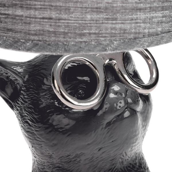 Светильник декоративный "Кот в очках", цоколь Е14, 40Вт, черный REXANT