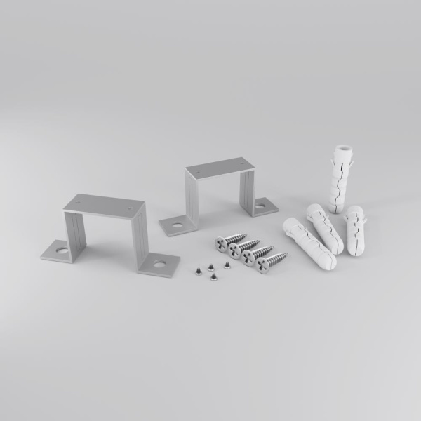 Комплект крепления для встроенного монтажа радиусного профиля 2шт.