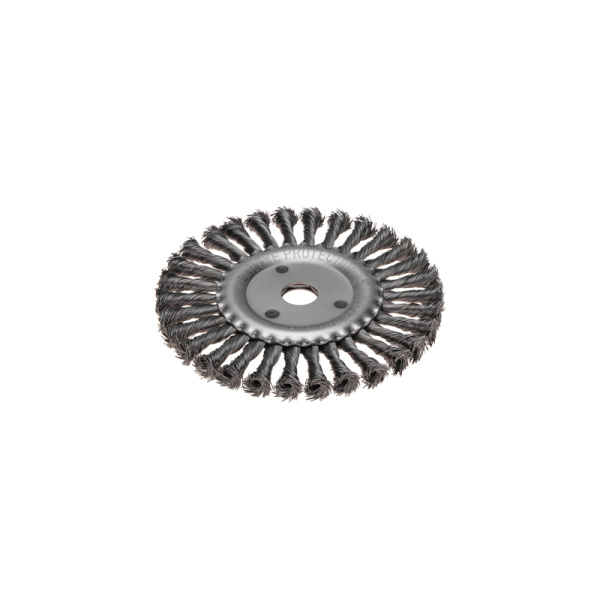 Щетка дисковая для УШМ, крученая стальная проволока, 175мм, отв. 22,23мм KRANZ