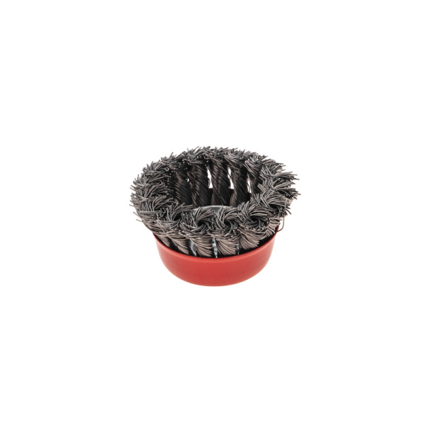 Щетка чашечная для УШМ, крученая стальная проволока, 65мм, М14 KRANZ