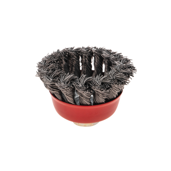 Щетка чашечная для УШМ, крученая стальная проволока, 65мм, М14 KRANZ