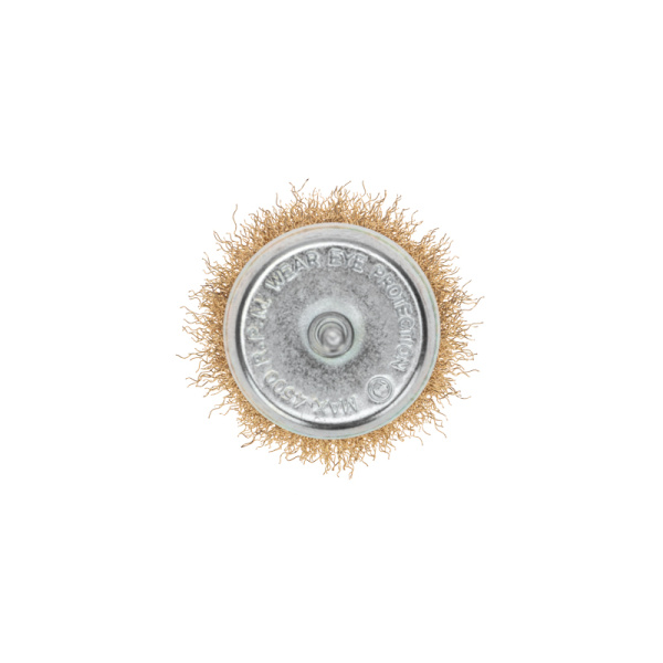 Щетка чашечная для дрели, витая латунированная проволока, 75мм KRANZ