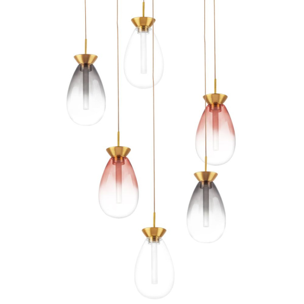 805169 Люстра COLORE LED 6х4W 1100LM ЗОЛОТО/МУЛЬТИКОЛОР 3000K