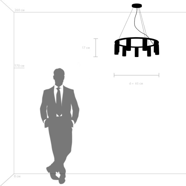 718097 Люстра ROMA 9х28W GU10 (led) MATT BLACK