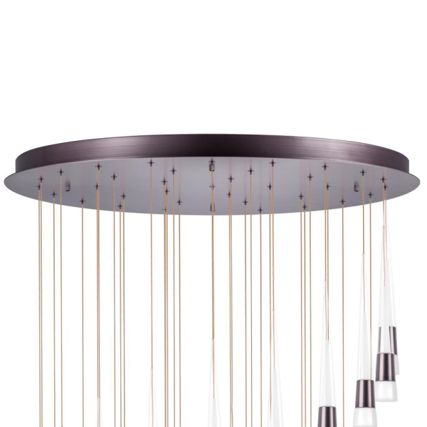 757361 Люстра CONE LED 180W 9000LM КОФЕЙНЫЙ/БЕЛЫЙ/ПРОЗРАЧНЫЙ 3000K