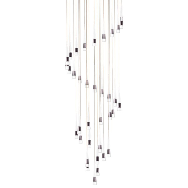 757361 Люстра CONE LED 180W 9000LM КОФЕЙНЫЙ/БЕЛЫЙ/ПРОЗРАЧНЫЙ 3000K