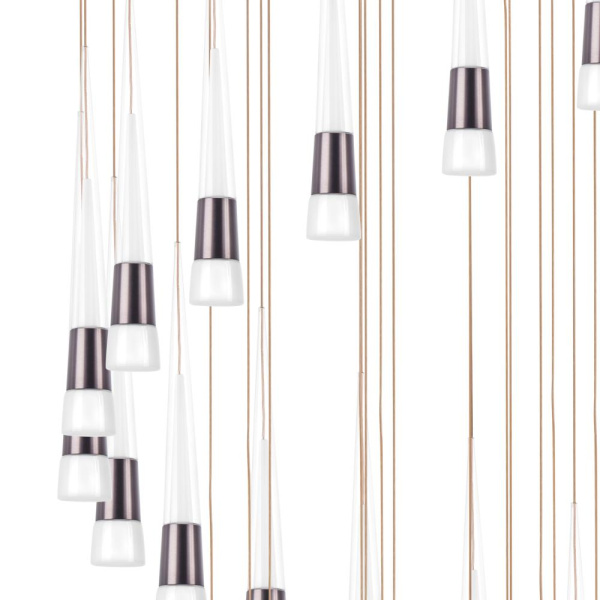 757361 Люстра CONE LED 180W 9000LM КОФЕЙНЫЙ/БЕЛЫЙ/ПРОЗРАЧНЫЙ 3000K