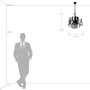 708054 Люстра подвесная ELEGANTE 5х60W E14 ХРОМ